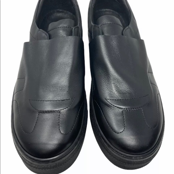 Lemaré Leather Slip On Sneakers Black Fashion - Picture 6 of 9
